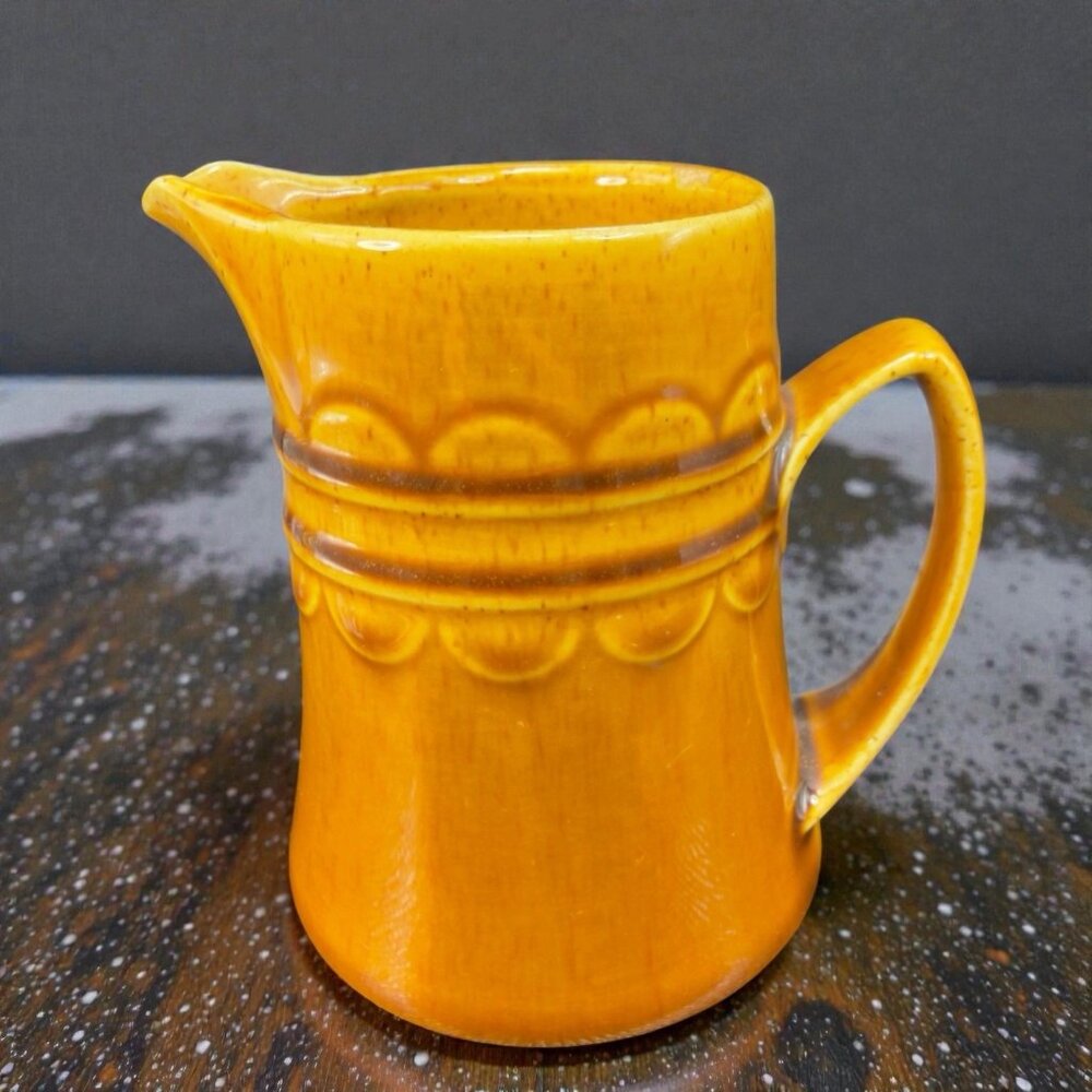 Vintage‎ Homer Laughlin Creamer Pitcher Golden Harvest Small Pitcher Creamer VTG